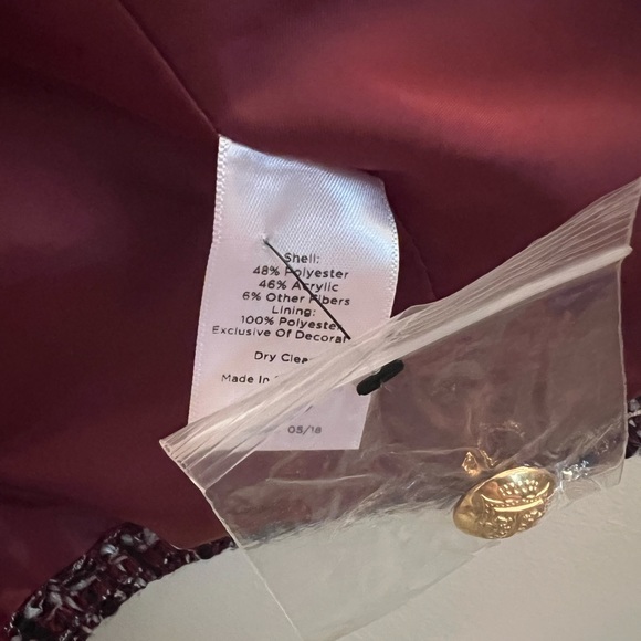 Talbots Navy and Red Tweed Blazer Coat - EUC - Size 8 - Picture 7 of 7